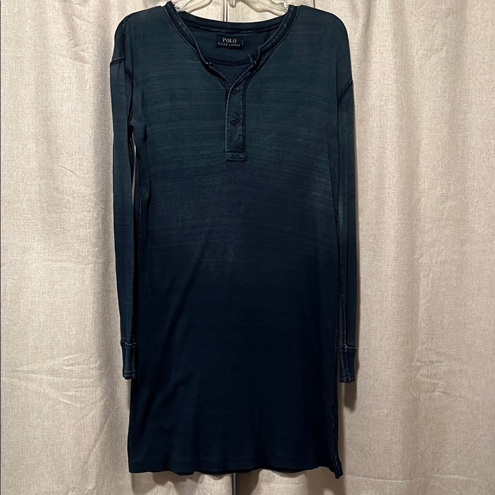 Polo Ralph Lauren Navy Blue Henley Dress Size Small